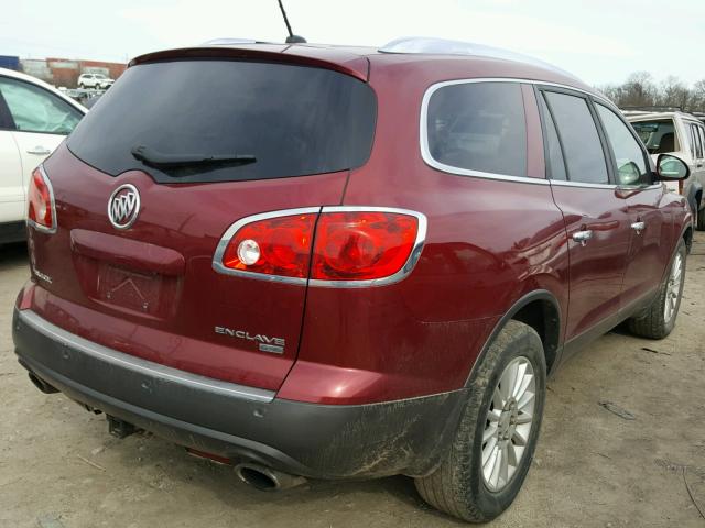 5GALVBED5AJ174181 - 2010 BUICK ENCLAVE CX RED photo 4