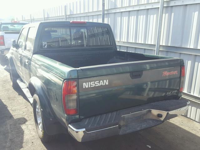 1N6ED27T1YC337533 - 2000 NISSAN FRONTIER C GREEN photo 3