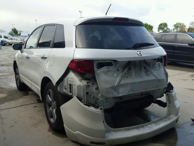 5J8TB18588A009310 - 2008 ACURA RDX TECHNO WHITE photo 3