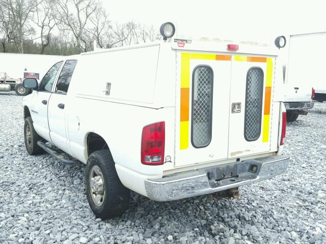 3D7KU28D84G202236 - 2004 DODGE RAM 2500 S WHITE photo 3