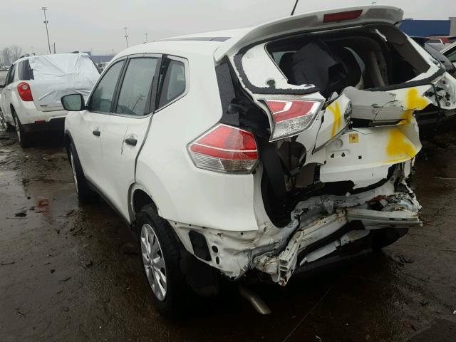 KNMAT2MT3GP680330 - 2016 NISSAN ROGUE S WHITE photo 3