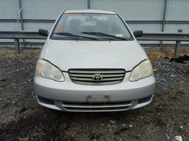 2T1BR32E33C032461 - 2003 TOYOTA COROLLA CE SILVER photo 9