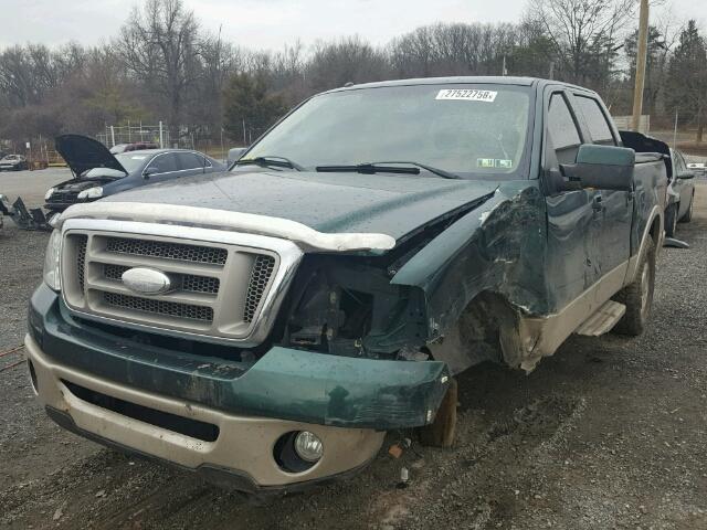 1FTPW12V48KD20613 - 2008 FORD F150 SUPER GREEN photo 2