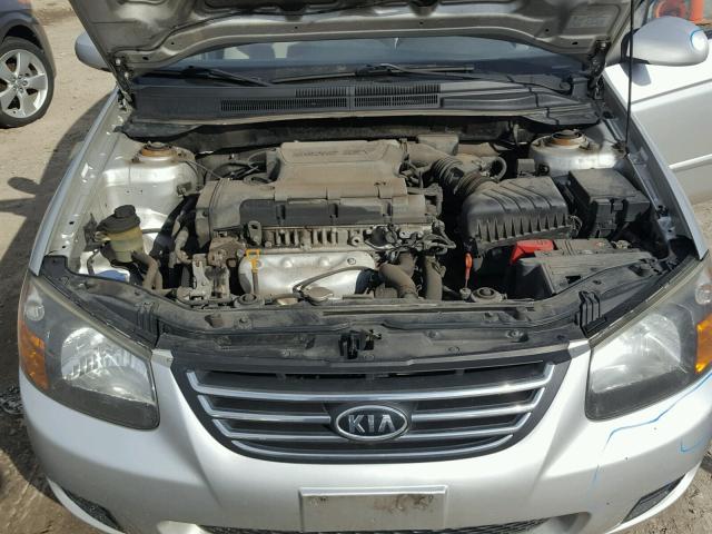 KNAFE221895650897 - 2009 KIA SPECTRA EX SILVER photo 7