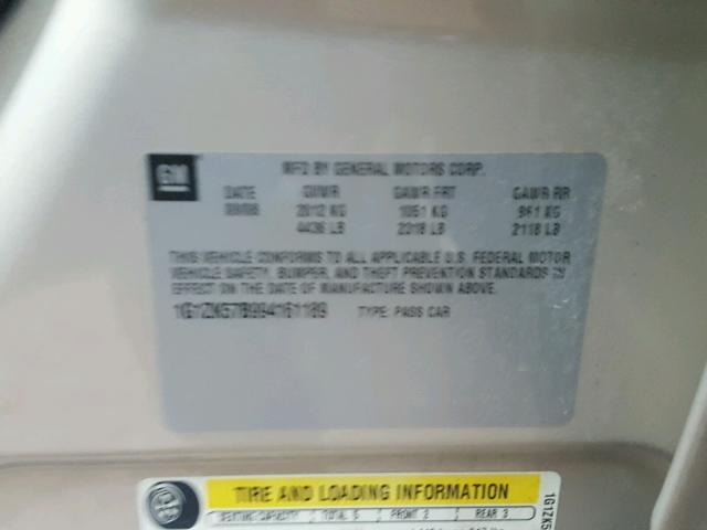 1G1ZK57B994161189 - 2009 CHEVROLET MALIBU LTZ 金色 照片 10