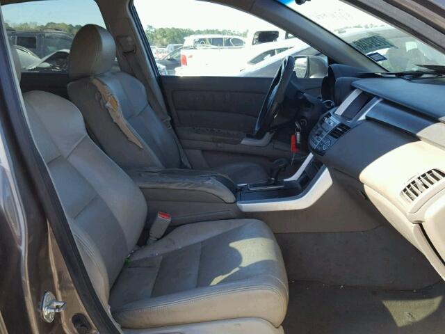 5J8TB18237A006741 - 2007 ACURA RDX GRAY photo 5