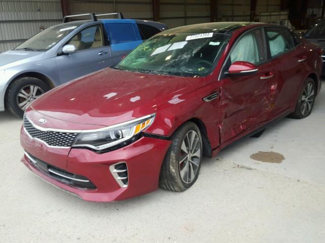 5XXGW4L26GG095772 - 2016 KIA OPTIMA SX RED photo 2