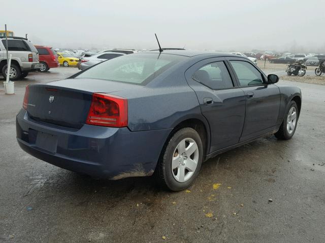 2B3KA43R98H324208 - 2008 DODGE CHARGER BLUE photo 4