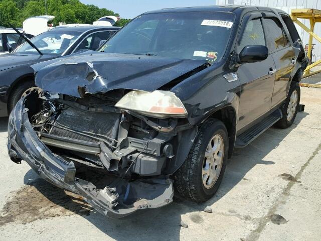 2HNYD18262H542120 - 2002 ACURA MDX BLACK photo 2