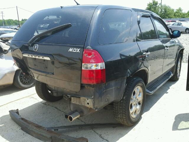 2HNYD18262H542120 - 2002 ACURA MDX BLACK photo 4