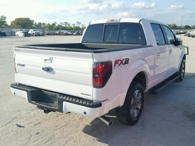 1FTFW1CFXEKD90518 - 2014 FORD F150 SUPER WHITE photo 4