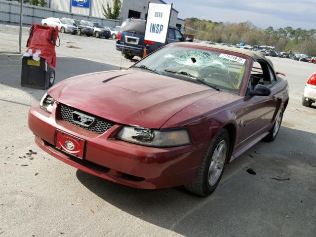 1FAFP44414F112745 - 2004 FORD MUSTANG RED photo 2