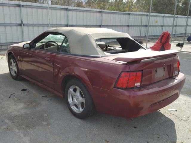 1FAFP44414F112745 - 2004 FORD MUSTANG RED photo 3