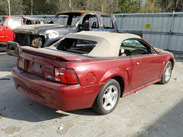 1FAFP44414F112745 - 2004 FORD MUSTANG RED photo 4