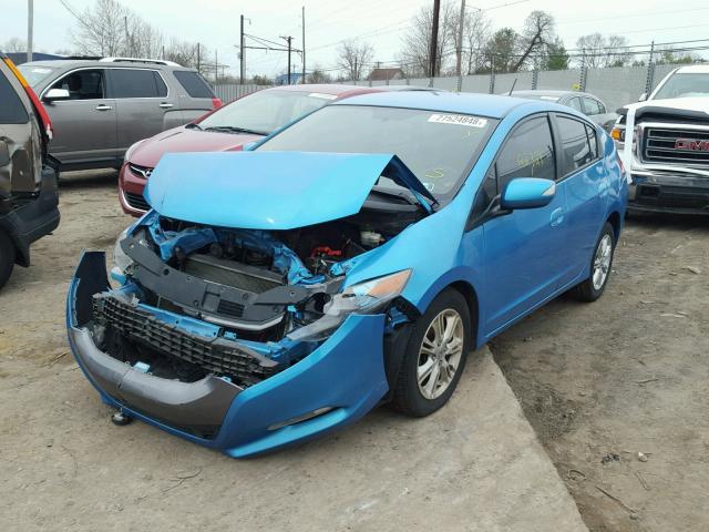 JHMZE2H79AS015445 - 2010 HONDA INSIGHT EX BLUE photo 2