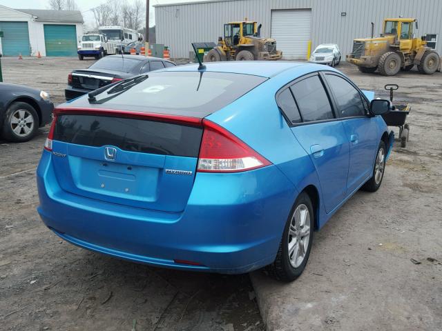 JHMZE2H79AS015445 - 2010 HONDA INSIGHT EX BLUE photo 4