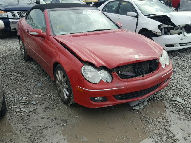 WDBTK56FX7T078745 - 2007 MERCEDES-BENZ CLK 350 RED photo 1