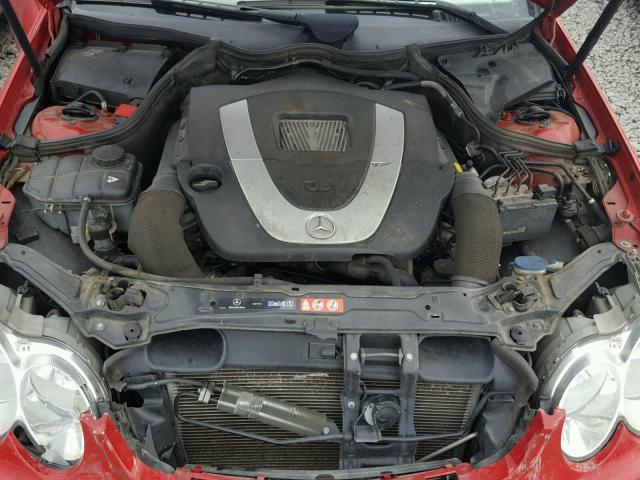 WDBTK56FX7T078745 - 2007 MERCEDES-BENZ CLK 350 RED photo 7