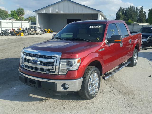 1FTFW1CF7EKD14142 - 2014 FORD F150 SUPER RED photo 2