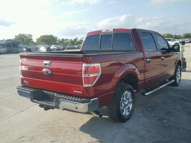 1FTFW1CF7EKD14142 - 2014 FORD F150 SUPER RED photo 4