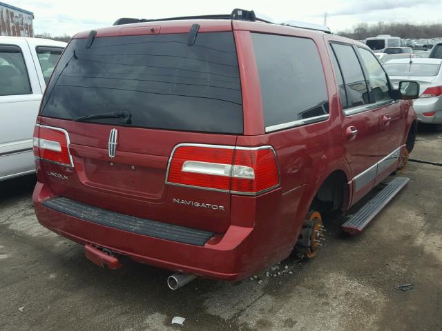 5LMFU27528LJ12765 - 2008 LINCOLN NAVIGATOR RED photo 4