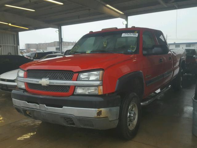 1GCHK23294F235862 - 2004 CHEVROLET SILVERADO RED photo 2