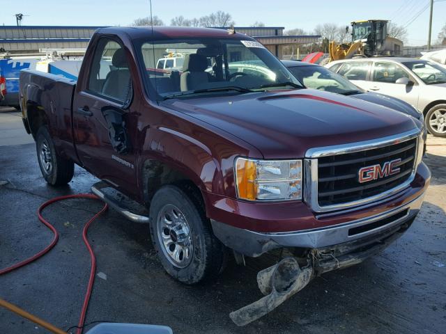 1GTEC14C39Z213072 - 2009 GMC SIERRA C15 MAROON photo 1