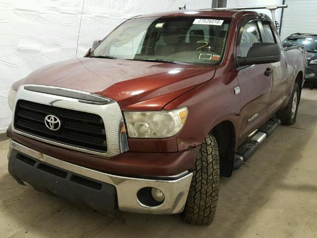 5TBBT54197S454456 - 2007 TOYOTA TUNDRA DOU BURGUNDY photo 2