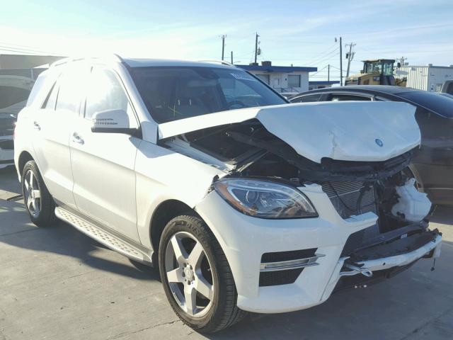 4JGDA5HB3EA307063 - 2014 MERCEDES-BENZ ML 350 4MA WHITE photo 1