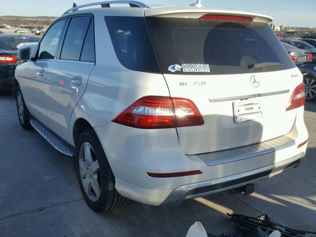 4JGDA5HB3EA307063 - 2014 MERCEDES-BENZ ML 350 4MA WHITE photo 3