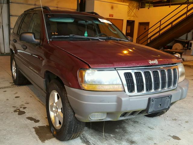 1J4GW48S92C105836 - 2002 JEEP GRAND CHER BURGUNDY photo 1