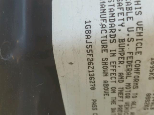 1G8AJ55F26Z136270 - 2006 SATURN ION LEVEL TAN photo 10