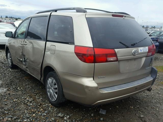 5TDZA23CX5S368549 - 2005 TOYOTA SIENNA CE TAN photo 3