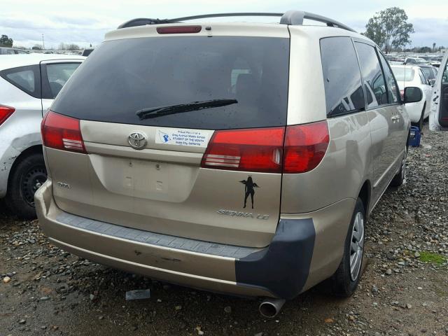 5TDZA23CX5S368549 - 2005 TOYOTA SIENNA CE TAN photo 4