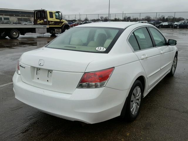 1HGCP26328A129872 - 2008 HONDA ACCORD LX WHITE photo 4