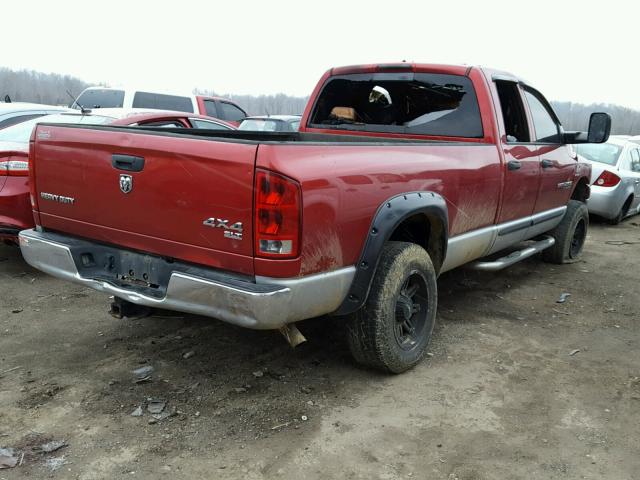 1D7KS28D06J122582 - 2006 DODGE RAM 2500 S წითელი ფოტო 4