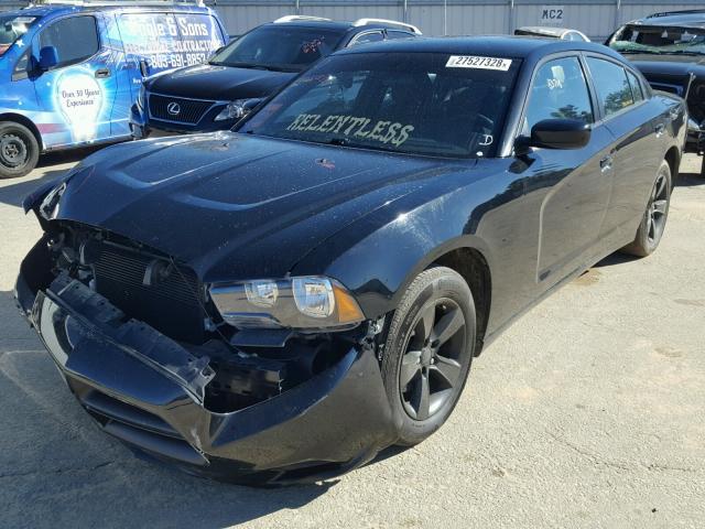 2C3CDXBG1EH346327 - 2014 DODGE CHARGER SE BLACK photo 2