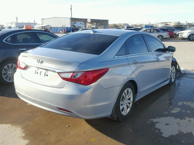 5NPEB4AC0DH548752 - 2013 HYUNDAI SONATA GLS BLUE photo 4