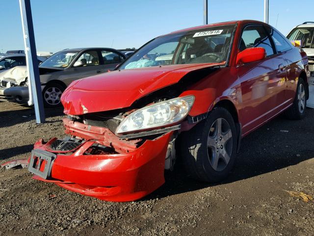 1HGEM22925L057826 - 2005 HONDA CIVIC EX RED photo 2