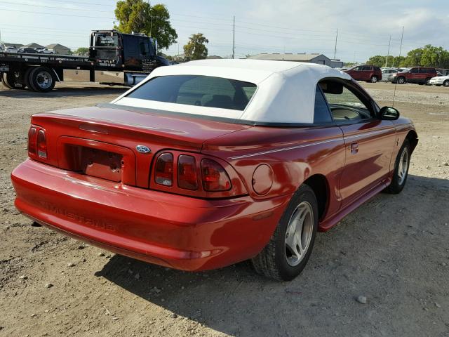 1FAFP4441WF155811 - 1998 FORD MUSTANG RED photo 4