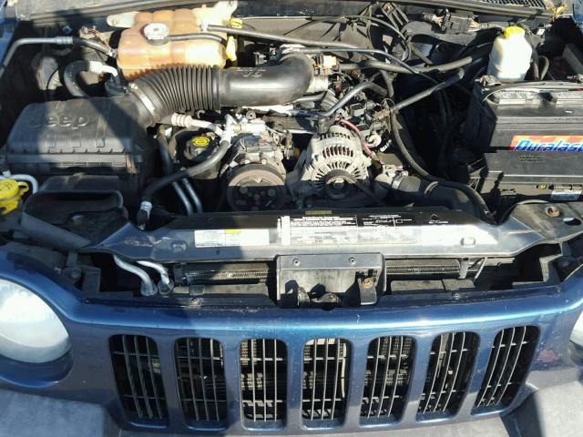 1J4GL48K54W133305 - 2004 JEEP LIBERTY SP BLUE photo 7