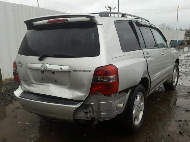 JTEEP21A940066956 - 2004 TOYOTA HIGHLANDER SILVER photo 4