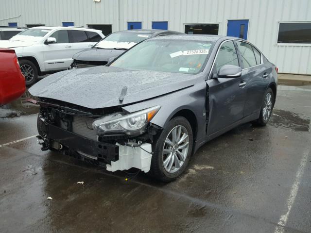 JN1BV7AR5FM398035 - 2015 INFINITI Q50 BASE GRAY photo 2