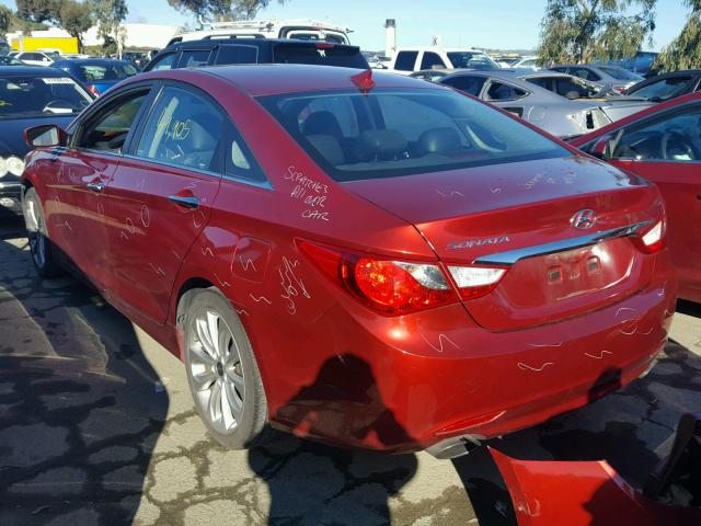 5NPEC4AC9DH673715 - 2013 HYUNDAI SONATA SE RED photo 3