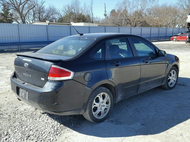 1FAHP36N59W269453 - 2009 FORD FOCUS SES BLACK photo 4