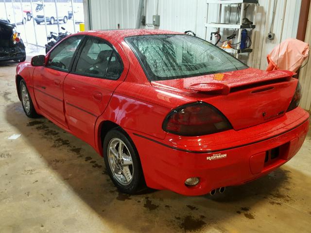 1G2NW52E11C156840 - 2001 PONTIAC GRAND AM G RED photo 3