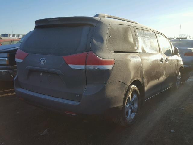 5TDKK3DC8ES436124 - 2014 TOYOTA SIENNA LE GRAY photo 4