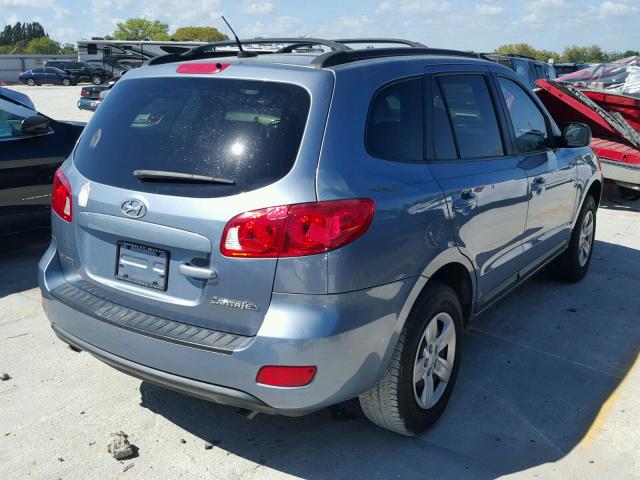 5NMSG13D29H294832 - 2009 HYUNDAI SANTA FE G BLUE photo 4