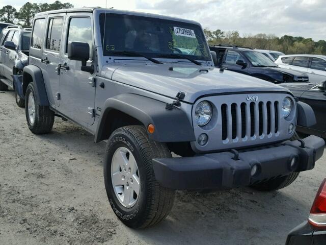 1C4BJWDG8GL103496 - 2016 JEEP WRANGLER U GRAY photo 1