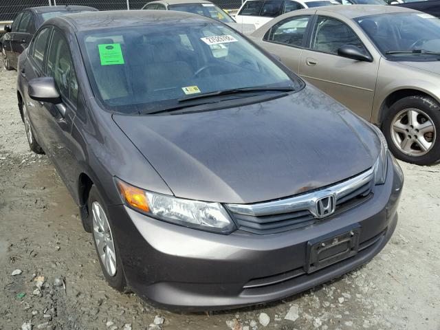 19XFB2F50CE048290 - 2012 HONDA CIVIC LX GRAY photo 1